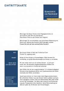 Ticket Konzerte im Fronhof