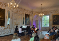 RSS 2026 05 03 173411 Seraphin Trio Seraphin Trio mit Julien Chappot (Cello), Mimi Park (Klavier) und Wilhelm F. Walz (Klavier) bei der Rokokosaal Soirée in Augsburg am 3. Mai 2026.