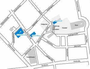 Lageplan ; Veranstaltungsorte ; Konzertbüro ; Heil-Kreuz-Kirche ; Rokokosaal ;